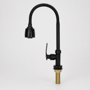 Llave ganso lujo flexible metalica negra palanca GAPOR