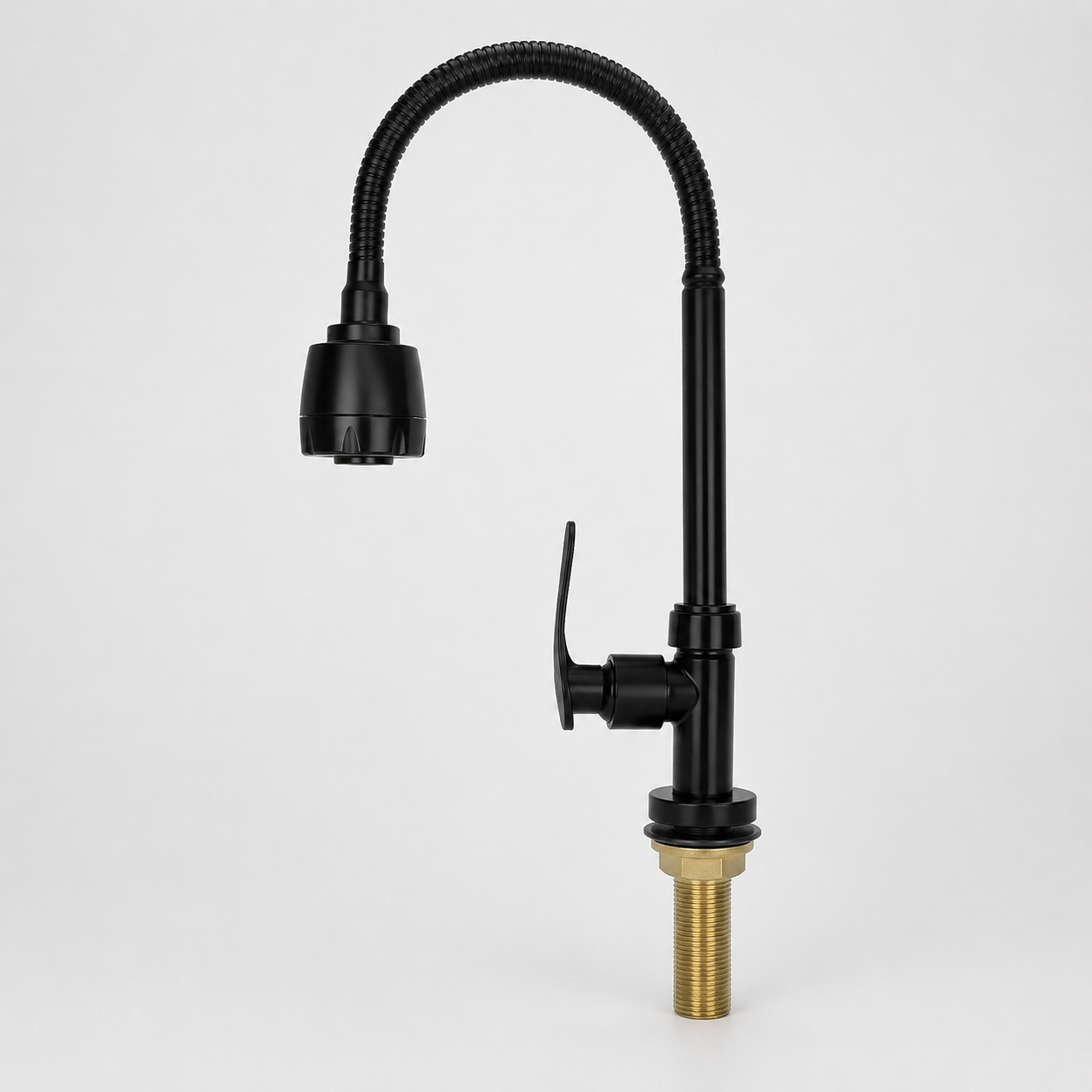 Llave ganso mesa flexible metalica NEGRA - GAPOR