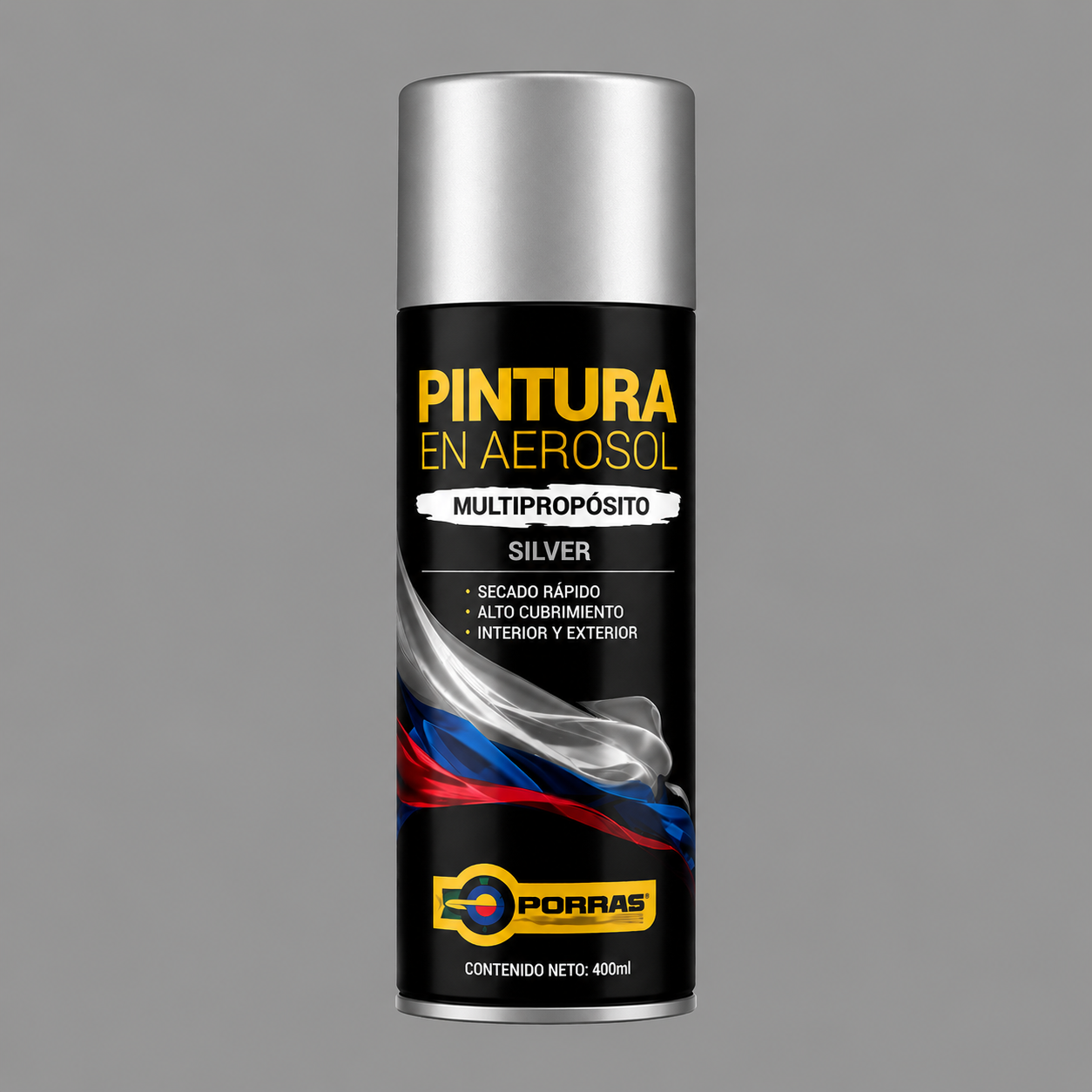 Pintura en spray silver - PORRAS
