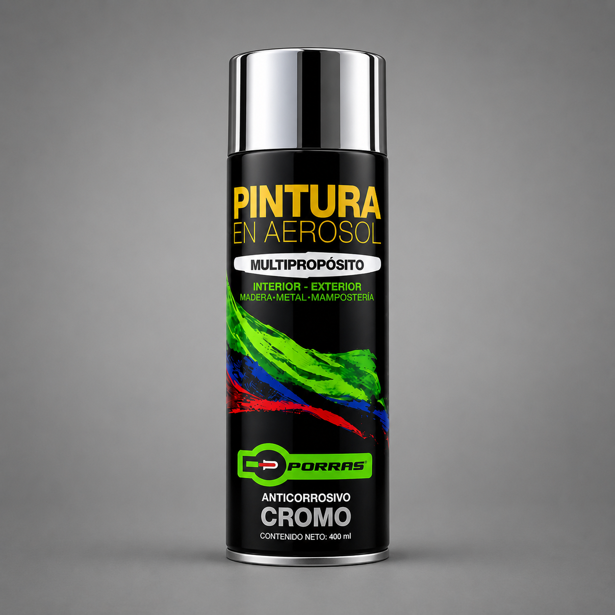 Pintura en spray cromo - PORRAS