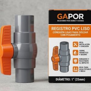 Registro 1 pvc liso - Gapor