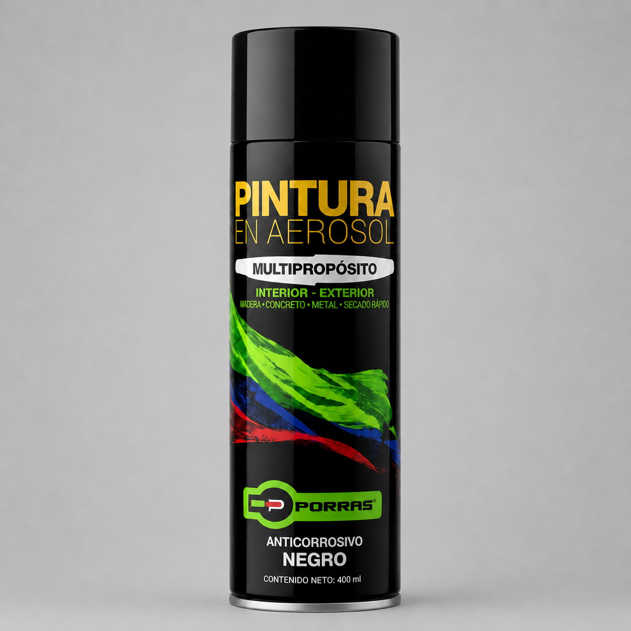 Pintura en Spray Anticorrosivo NEGRO - PORRAS
