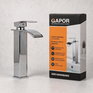 Llave lavamanos Lujo Cromada empaque 2pzs- Gapor