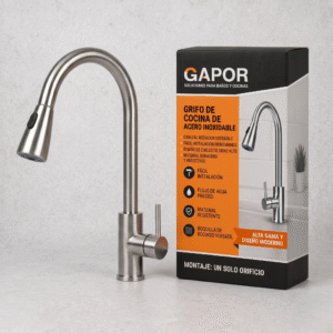 Llave lavaplatos cromada monocontrol extensible-Gapor