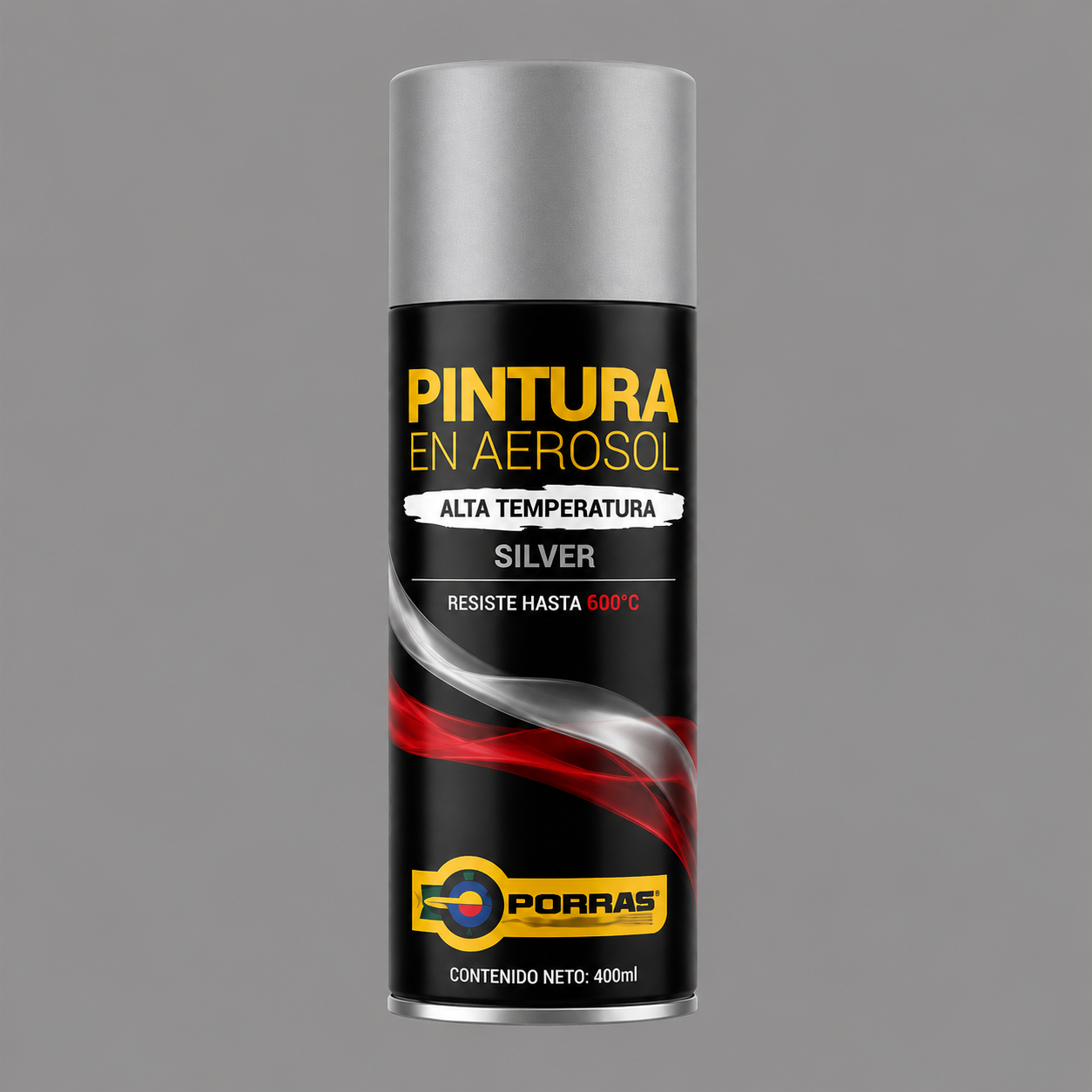 Pintura en spray silver ALTA TEMPERATURA - PORRAS